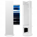 Armoire à Bijoux 3 en 1, pivotante à 360° avec miroir, porte-manteau et lumières LED 3 couleurs