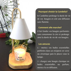 Diffuseur Par Chaleur Douce Candelia, diffuseur innovant de bougies parfumées sans flamme