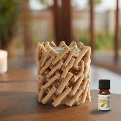 Diffuseur par Chaleur Douce CALORYA N° 7, une création artisanale en bois qui diffuse une lumière douce et chaleureuse