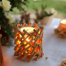 Diffuseur par Chaleur Douce CALORYA N° 7, une création artisanale en bois qui diffuse une lumière douce et chaleureuse