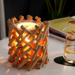 Diffuseur par Chaleur Douce CALORYA N° 7, une création artisanale en bois qui diffuse une lumière douce et chaleureuse