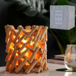 Diffuseur par Chaleur Douce CALORYA N° 7, une création artisanale en bois qui diffuse une lumière douce et chaleureuse