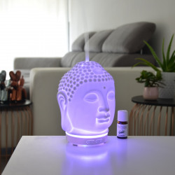 Brumisateur diffuseur ultrasons huiles essentielles à froid silencieux nébulisation senteurs vertus bienfaisantes ceramique