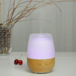 Brumisateur diffuseur ultrasons huiles essentielles à froid silencieux nébulisation senteurs vertus bienfaisantes bois verre