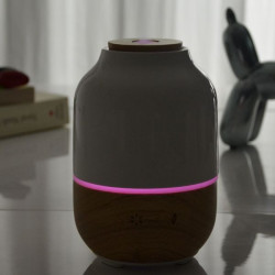 Brumisateur diffuseur ultrasons huiles essentielles à froid silencieux nébulisation senteurs vertus bienfaisantes bois verre