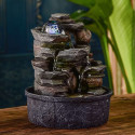Fontaine d'intérieur Cascade Satya atmosphère zen relaxation détente décoration éclairage LED