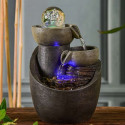 Fontaine d'intérieur Cascade Malla atmosphère zen relaxation détente décoration éclairage LED