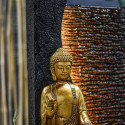 Fontaine d'intérieur Bouddha Jati atmosphère zen relaxation détente Mur d'eau décoration éclairage LED