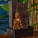 Fontaine d'intérieur Bouddha Jati atmosphère zen relaxation détente Mur d'eau décoration éclairage LED