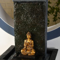 Fontaine d'intérieur Bouddha Zenitude atmosphère zen relaxation détente Mur d'eau décoration éclairage LED statuette amovible