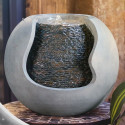 Fontaine extérieur grande taille Moderne Andy atmosphère zen relaxation détente Mur d'eau décoration éclairage LED