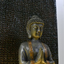 Fontaine grande taille Mur Bouddha atmosphère zen relaxation détente Mur d'eau décoration éclairage LED
