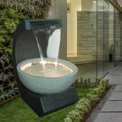 Grande Fontaine XL Ridodo atmosphère zen relaxation détente Mur d'eau décoration éclairage LED