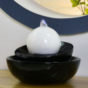 Fontaine d'intérieur Cristal Line Zen Flow atmosphère zen relaxation détente décoration éclairage LED