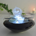 Fontaine d'intérieur Cristal Line Tea Time atmosphère zen relaxation détente décoration éclairage LED