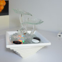 Fontaine d'intérieur Cristal Line Flower atmosphère zen relaxation détente décoration éclairage LED