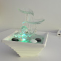 Fontaine d'intérieur Cristal Line Flower atmosphère zen relaxation détente décoration éclairage LED
