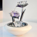 Fontaine d'intérieur Cristal Line Floréa atmosphère zen relaxation détente décoration éclairage LED